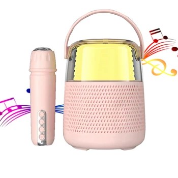 3D Stereo Surround Farebné LED MP3 Audio Reproduktor Prenosný Mini BT Bezdrôtové Reproduktory Pre Karaoke