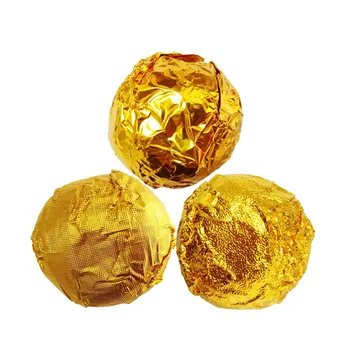 Zlaté Cínové Fólie Candy Lesklý Povrch Jemné Mriežky Typu Pomarančová Kôra Textúru, Čaj, Čokoláda Loptu Darčekové Tašky pre Malé podniky