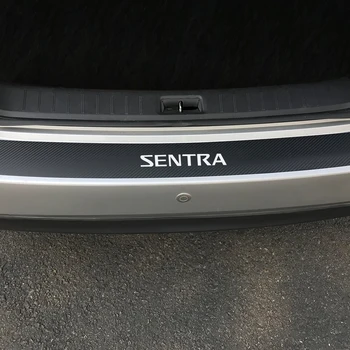 Pre Nissan Sentra Auto Nálepky, Nálepky Zadný Nárazník Stráže Automobilový Batožinového Priestoru Anti-Scratch Fólia Carbon Fiber Chránič Príslušenstvo