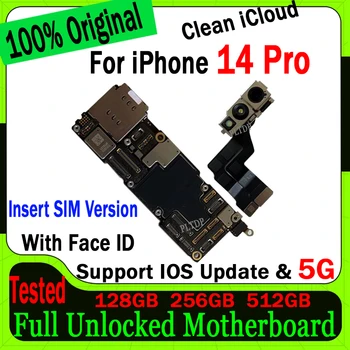 Čisté iCloud základná Doska Pre iPhone 14 Pro E-SIM karty / SIM Verzia Logic Board Pôvodné Odomknúť Doske 100% Testované Podporu Aktualizácia