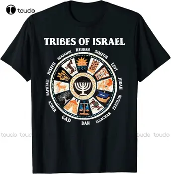 12 Dvanásť Kmeňov Izraela hebrejčina Israelite Judsko a Jeruzalem T-Shirt Cvičenie Tričko Vlastný Darček Xs-5Xl Printed Tee Streetwear