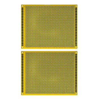 2 KS PCB Dosky Žltá obojstranná Doska 7*9 CM PCB DIY Univerzálnej Dosky s obvodmi