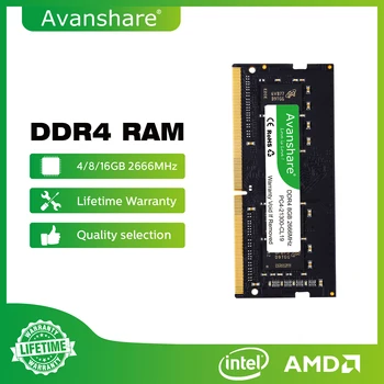 Avanshare Memoria DDR4 Ram 16GB 4GB 8GB 2400MHz 2666MHz 3200MHz Pre Notebook Notebook Herný Počítač Rams