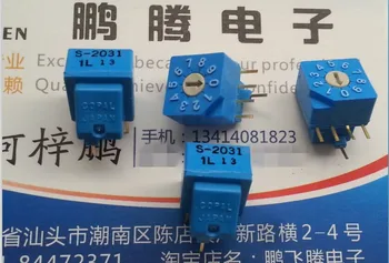 1PCS Dovezené Japonský S-2031A 0-9/10 bitové kódovania rotačných dial kód prepínač strane úpravy pozitívne kód 4:1