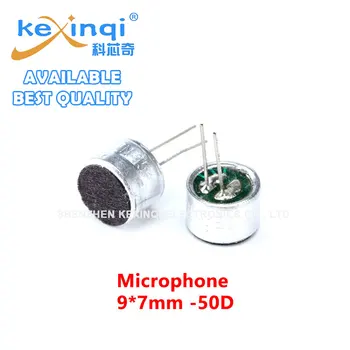 20Pcs/veľa DIP Pin Mikrofón 9*7mm 9x7 Kapacitný Electret Mikrofón Vyzdvihnutie MIC -50D