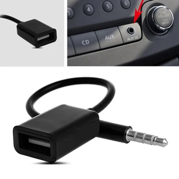 OOTDTY 3,5 mm Muž AUX Audio Konektor Do Konektora USB 2.0 Žena Converter Kábel Kábel Pre Auto MP3