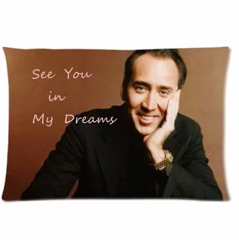 Horúce Nicolas Cage obliečka na Vankúš Darček Nicolas Cage Pozri Si v Mojich Snoch Vankúš Kryt Obdĺžnik Pillowcover Dvoch Stranách 20
