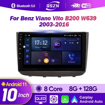Android Rádio Pre Benz Viano Vito 2 W639 B200 2003-2016 Auto Multimediálne Video Prehrávač, GPS Navigácie, Reproduktory, Stereo Audio Carplay