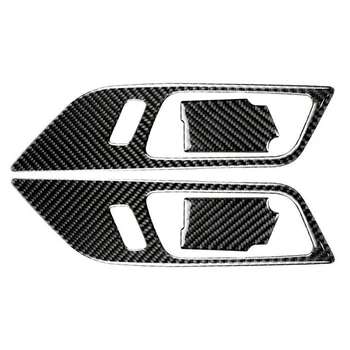 NOVÉ-4Pcs Auto Uhlíkových Vlákien Interiérové Dvere Rukoväť Miska Nálepka Pre Ford Mustang 2015-2017