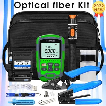 FTTH (Fiber Optic Tool Kit s Vlákniny Sekáčik -50~+26dBm/-70~+10dBm 3 v 1 Mini Optická Power Meter Vizuálne Poruchy Locator 10MW