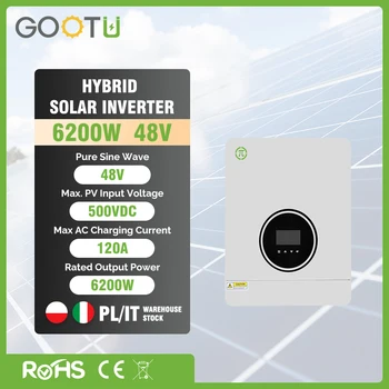 GOOTU Hybrid Solárny Invertor 48V 6200W 500VDC Len Pre VIP