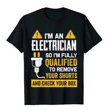 Sranda, ja som Elektrikár Darček Pre Elektrické Pracovník T-Shirt Bavlna Normálne Tees Hip Hop Mužov, T Košele Bežné