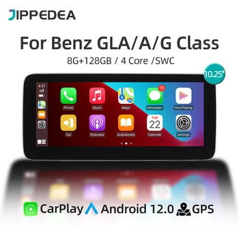 Android 12 Na Mercedes Benz GLA Trieda A Trieda, G Trieda Roky 2013-2015 Auto Multimediálny Prehrávač CarPlay 4G WiFi, GPS Navigácia, autorádio
