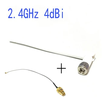 2.4 Ghz Wifi Anténa 4dbi Omni Rp-sma Konektor Biela +RP SMA Female Na U. fl/ipx Konektor, Kábel 15 cm Pre Bezdrôtový Smerovač