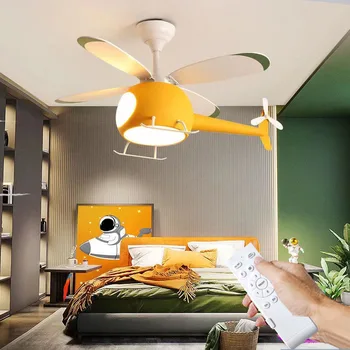vrtuľník moderné lietadlá stropným ventilátorom s led svetlom Detí, svetlá, lustre s fanúšikov podsvietený lampa luster osvetlenie