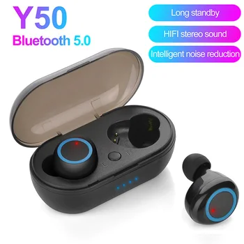 2023 Nové Y50 Bezdrôtové Bluetooth slúchadlá Hifi stereo šumu slúchadlá Hudbu, Šport slúchadiel do uší Pre Smartfóny PK i7s Y30