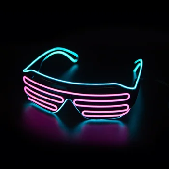 Svietiace Okuliare LED Gafas Svetelný Bril Neon Vianočné Svetielka slnečné Okuliare Blikajúce Svetlo Skla na Strane Dodávky Prop Kostýmy Nové