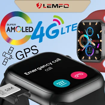 LEMFO DM60 2.02 Palcový AMOLED LTE 4G GPS Smart Hodinky Pre Mužov, Ženy SIM Karty WiFi 4G 64 G Smartwatch 2023 800mAh BT IP67 PK Ultra 8