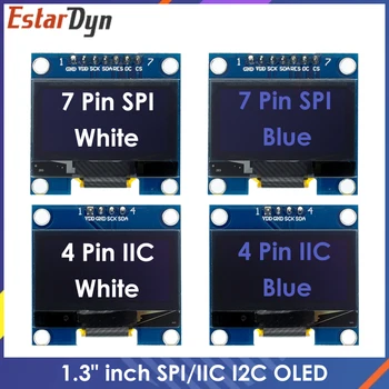 RoHS 1.3 palcový OLED Modul Biela/Modrá SPI/IIC I2C Komunikáciu Farba 128X64 1.3 palcový OLED LCD LED Display Module 1.3