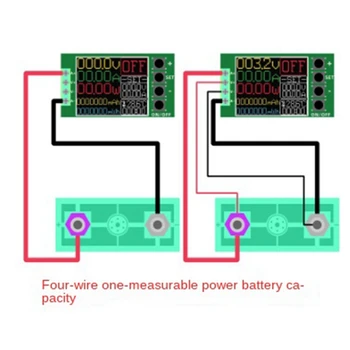 Kapacita batérie Monitorovanie Tester 1.77 Palcový TFT Farebný Displej CNC Typ Elektronické Záťaže Vypúšťanie Tester NÁS Plug