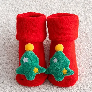 Navidad 2023 Módne Vianoce Ponožky Santa Claus Darčeky Deti Unisex Zábavné Vianočné Ponožky pre Dieťa Santa Pančuchy Nový Rok 2024 Dary