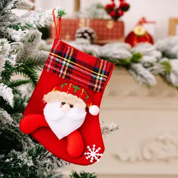 Horúce Santa Vianočné Pančuchy Darčekové Tašky Šnúrkou Snack Tašky Ponožky Pre Krby Vianočný Večierok Strom Dekorácie Rýchle Dodanie