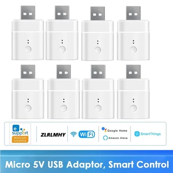 Micro Wifi Zásuvky 5V USB Adaptér EWelink App Riadenie Smart Načasovanie Poplatok Plug Pracovať S Alexa Google Alice Domov Asistent