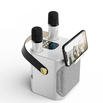 Duálny Mikrofón, Reproduktor, High-výkon Karaoke Bluetooth Reproduktor, Prenosné Audio Nepremokavé Bezdrôtová Bass Reproduktor