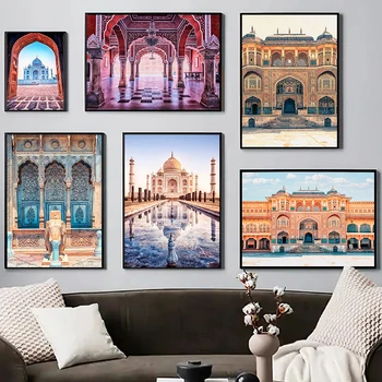 India Galéria Mesta Nástenné Plátno Na Maľovanie Taj Mahal Tlač Fotografie Na Stenu Umenie Fotografie Architektúry Plagát Nordic Domova