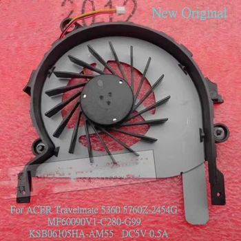 Nový, Originálny Notebook CPU Chladiaci Ventilátor Pre ACER Travelmate 5360 5760Z-2454G Ventilátor MF60090V1-C280-G99 KSB06105HA-AM55 DC5V 0,5 A