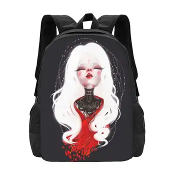 Začatie Školské Tašky Cestovné Notebook Batoh Dievča Biela Mágia Začatí Vlasy Mystic Náhrdelník