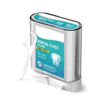 Univerzálny Zubná Niť Stick protiprachová Dentálnej Starostlivosti Niť Non-slip Grip Kompaktný Niť Box pre Domáce