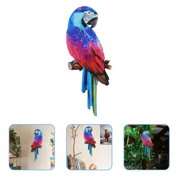Kovové Papagáj Stenu Decor Vták Socha Závesné Dekorácie Vták Stenu Ornament