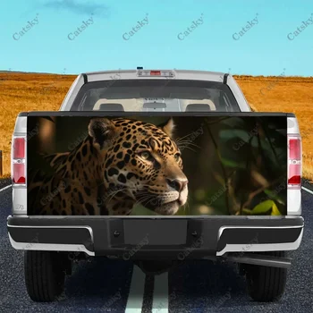 Leopard Zvierat vo voľnej prírode Truck zadných dverí Zábal Profesionálnej kvality Materiálu, Univerzálne vhodné pre Plnú Veľkosť Vozíky Poveternostným vplyvom