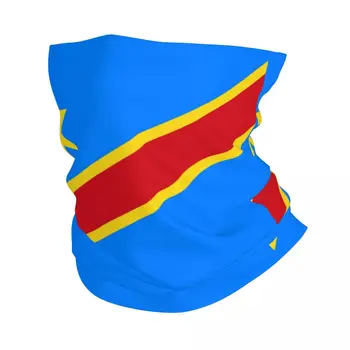 Vlajka Kongo Kinshasa Bandana Krku Návlek Ochrana pred UV žiarením na Tvár Šatku Kryt Muži Ženy Vlajkou Zair pokrývku hlavy Trubice Kukla
