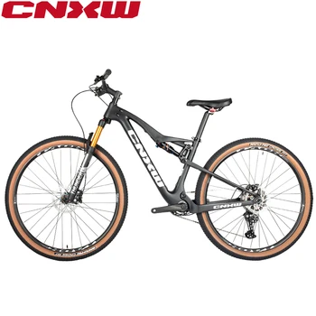 CNXW Na Sklade MIN 1pcs OEM ODM 29er 11speed Kotúčové Brzdy Úplné Pozastavenie Uhlíkových Vlákien XC Rám MTB Horský Bicykel Bicykel pre Dospelých