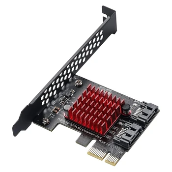 6Gb/s PCIe Karta 2 Port Rozširujúca Karta 1X Sériový Adaptér Konvertor
