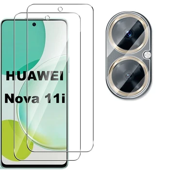 Pre Nova 11i 4G Sklo Tvrdené Sklo 9H HD Úplné Pokrytie Screen Protector pre Huawei Nova 11i MAO-LX9 Objektív Sklo