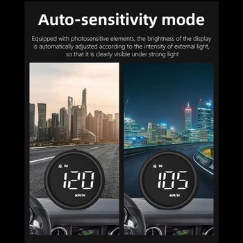 Auto Universal priehľadové Sklo Displej HUD-LED Projektor Rýchlosť Alarm, Otáčkomer Rýchlosti Výstražný Systém pre Kamióny