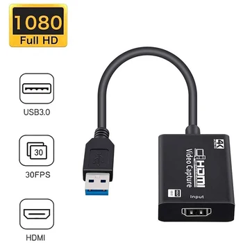 Digitalizačné Karty USB 3.0 Full HD 1080P 4K Zachytiť Kartu Živé Vysielanie A Nahrávanie