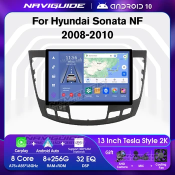 NAVIGUIDE 13inch Android10 autorádia Pre Hyundai Sonata NF NA ROKY 2008-2010 GPS Navigácie 1920*1200P Auto Stereo Prehrávač Multimediálnych súborov