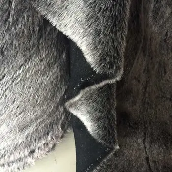 Biela poleva tip faux plyšové kožušiny tkaniny kabát vesta Kožušiny golier 170*50 cm 2 cm dlhé vlasy plyšové kožušiny tissu telas