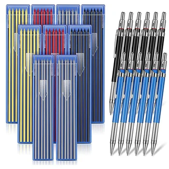 12 Kusov Farebných Náplní Mechanické Ceruzky Pre Pracovníkov V Stavebníctve,Prácu S Kovom,Inštalatéri