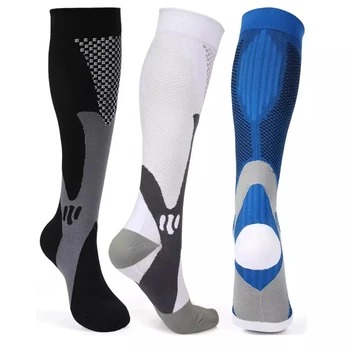 Kŕčové Žily Bežecké Kompresné Ponožky, Pančuchy 20-30mmhg Muži Ženy Maratón Cyklistické Športy, Futbal Ponožky
