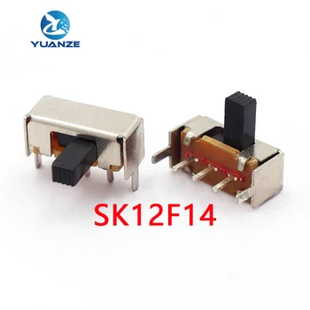 10PCS SK-12F14G4/5/6 MM 2 Pozíciu 1P2T PCB Panel Uhol Horizontálny Posuňte Prepínač Power