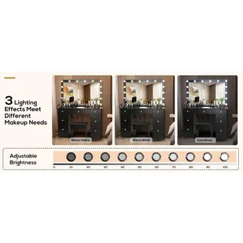 Amazon panel nábytok cezhraničnej ponuky spálňa bielizníka make-up tabuľky so svetlom jednoduché pôvodné veľkoobchod
