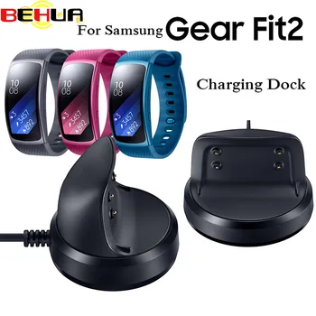 BEHUA Black Smart Hodinky Nabíjačky 5V 1A Kvalitný USB Nabíjací Držiak Dock Nabíjačka Pre Samsung Výstroj Fit2 Smartwatch SM-R360