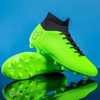 Profesionálne Zelené Ponožky Futbal, Topánky Pre Mužov Vysoký Vrchol Non-slip Mužov Futsal Topánky Priedušná Pôvodnej Spoločnosti na Futbal, Topánky Mužov