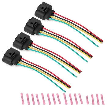4 Pack Zapaľovacie Cievky Konektor Plug Postroj pre P na A4 1.8 T, 2.0 T, 2.5 L, 3.2 L, 4.2 L Zapaľovacie Cievky Postroj