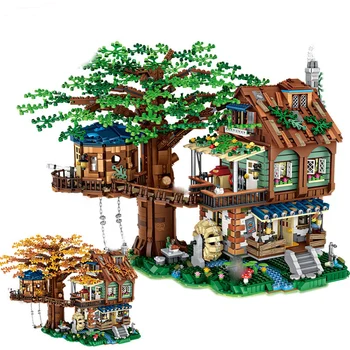 LOZ 1033 Nový Produkt Tree House 4761PCS Mini stavebným Montáž Scény Model Hračky Pre Deti Darček k Narodeninám